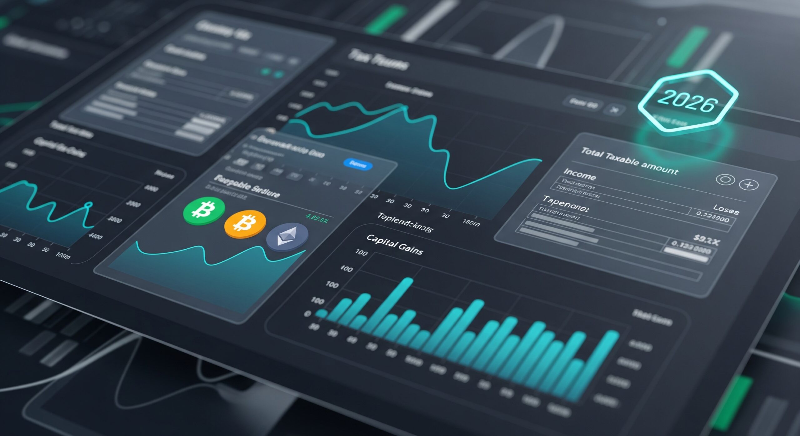 Best crypto tax software programs for 2026 showing dashboard with crypto capital gains and tax reporting tools