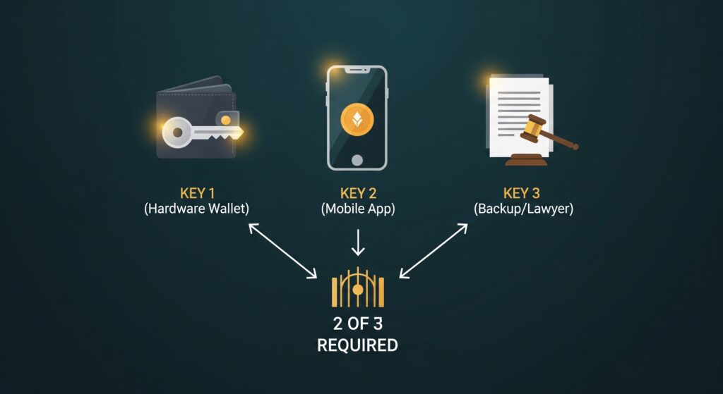 10 Best Multisig Wallets For Onchain Assets How a 2-of-3 multisig wallet works for crypto security