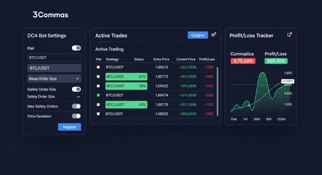3Commas AI crypto trading bot DCA strategy dashboard 2026