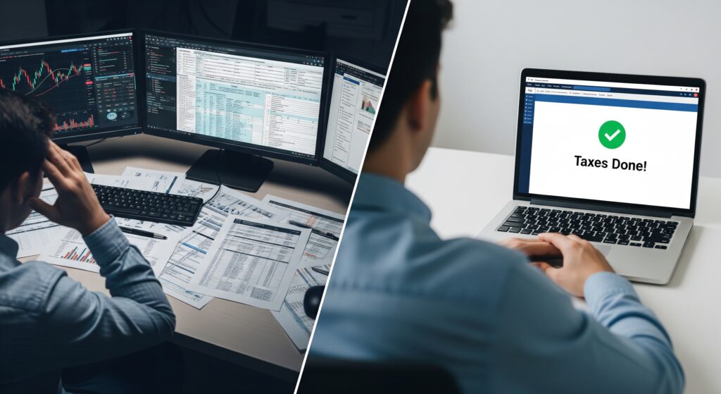 6 Best Crypto Tax Software Programs For 2026 Crypto investor using best crypto tax software to simplify tax filing and calculate capital gains in 2026